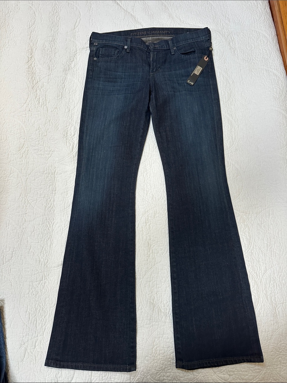 Citizens Of Humanity Dark Indigo Flare Wide Leg Jeans